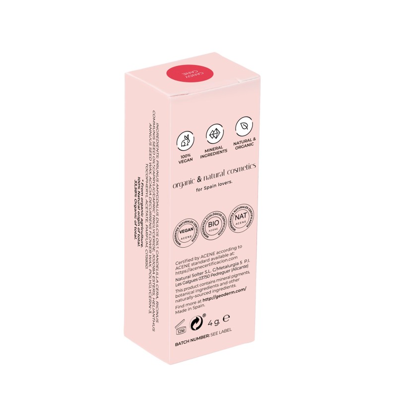Pintalabios Candy Cane/Rojo Claro Anaranjado (Bio y Vegano)