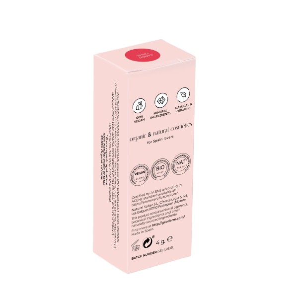 Pintalabios Candy Cane/Rojo Claro Anaranjado (Bio y Vegano)