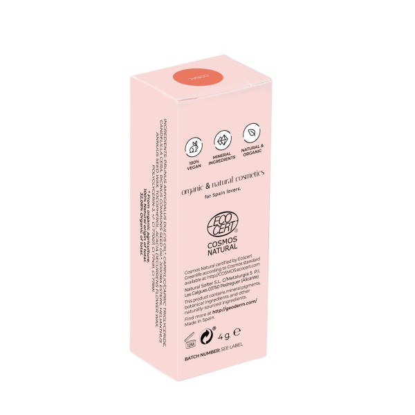 Pintalabios Coral/Marrón Naranja Claro (Natural y Vegano)