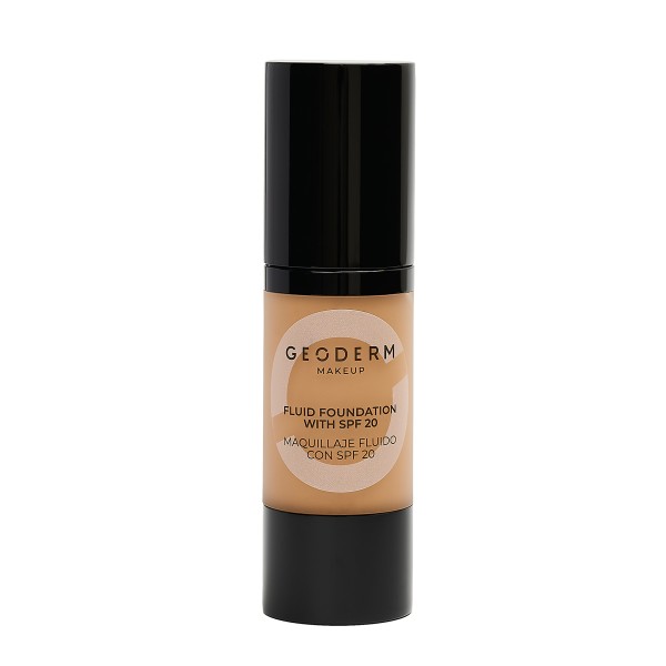 Dark Caramel Fluid Foundation with Solar Protection SPF20 (Natural, Organic & Bio)